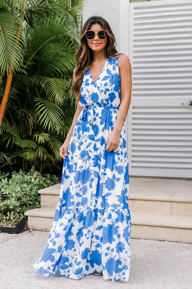 Ocean Sunset Floral Blue Maxi FINAL ...